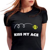 Dámské tričko s potiskem "Kiss my ace"