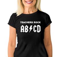 Dámské tričko s potiskem "Teachers Rock"