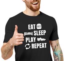 Pánské tričko s potiskem "Eat, sleep, play Football"