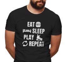 Pánské tričko s potiskem "Eat, sleep, play Hockey"