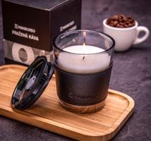 Sójová svíčka v kávové sklenici s víčkem ToGO a intenzivní vůní - Roasted Coffee 230 g